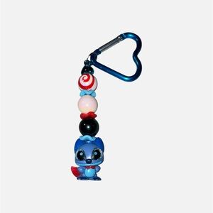 Blue and Red Stitch Keychain